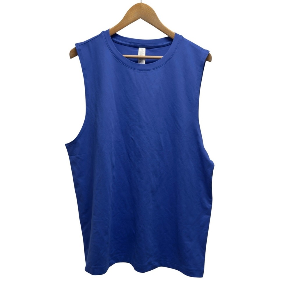 Alo Yoga NEW Men's Sz Large Marathon Blue (Discontinued) Conquer Muscle Tank Top
